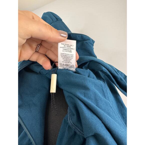 Peixoto Marine Teal Harlow Maxi Dress Cotton Drop Waist Square Neck M Medium - Picture 8 of 8